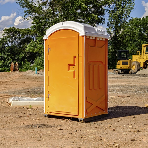 how often are the porta potties cleaned and serviced during a rental period in Winston OR